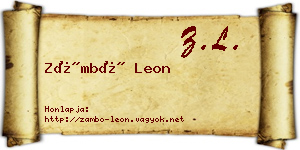 Zámbó Leon névjegykártya